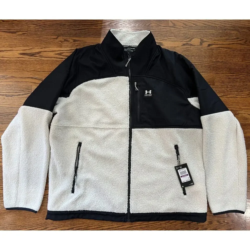 Under Armour Men Mission Boucle Swacket White/Blk 1366091-110 Size 2XL NWT